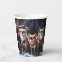 Chihuahua Snowy Sleigh Christmas Decor  
