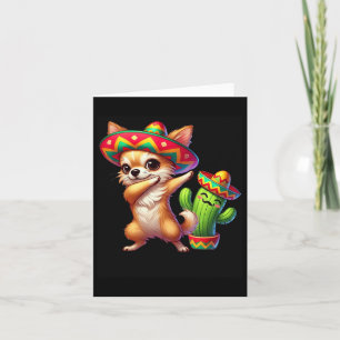 Chihuahua Sombrero Cinco De Mayo Mexican Cactus Ki Card