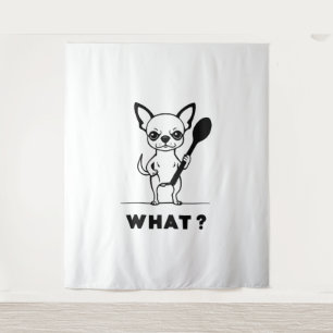Chihuahua Spoon Surprise Funny Dog Art Tapestry