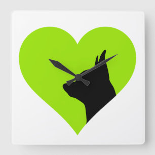 Chihuahua square wall clock