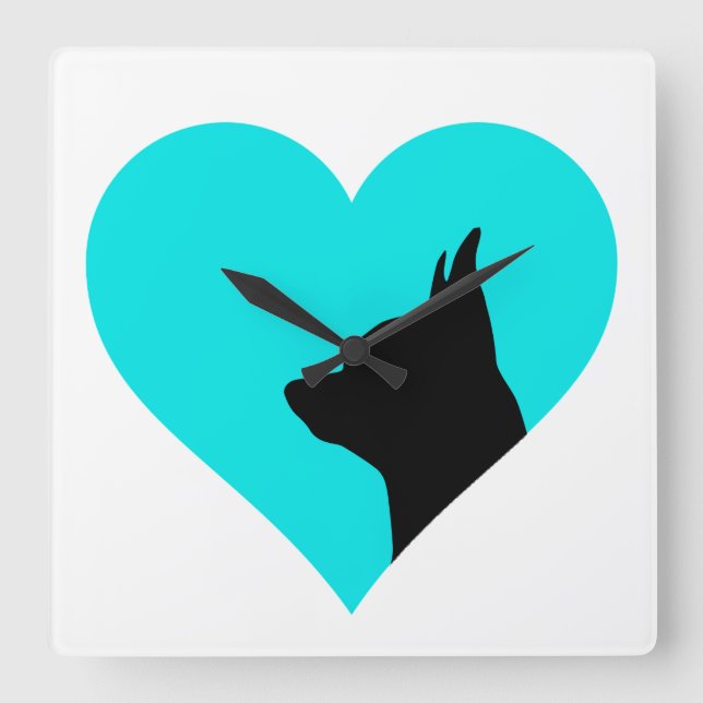 Chihuahua   square wall clock (Front)