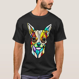 Chihuahua - Stained Glass Pop Art_3 T-Shirt