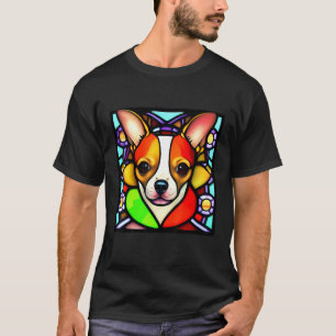 Chihuahua - Stained Glass Pop Art_4 T-Shirt
