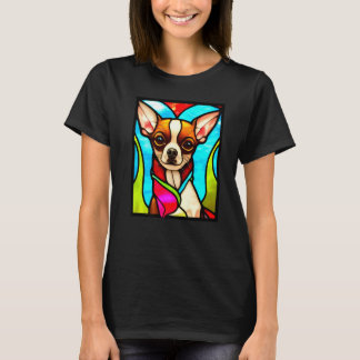 Chihuahua - Stained Glass Pop Art Premium_3 T-Shirt