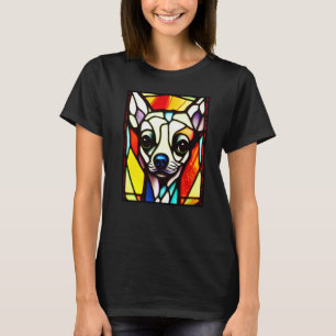 Chihuahua - Stained Glass Pop Art Premium_4 T-Shirt