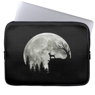 Chihuahua Standing On Mountain Moonlight Halloween Laptop Sleeve