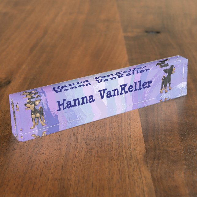 Chihuahua Stationery Nameplate (Side)