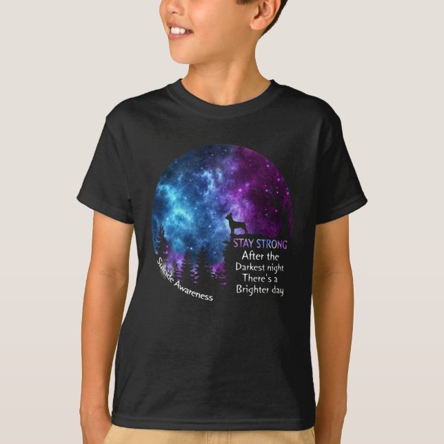 Chihuahua Suicide Awareness Strong Dog Owners T-Shirt (Front)