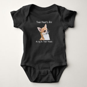 Chihuahua Their Hearts Are As Big As Their Heads Baby Bodysuit