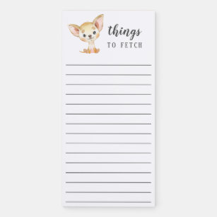 Chihuahua Things to Fetch Magnetic Notepad