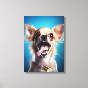 Chihuahua Treat Action Canvas Print
