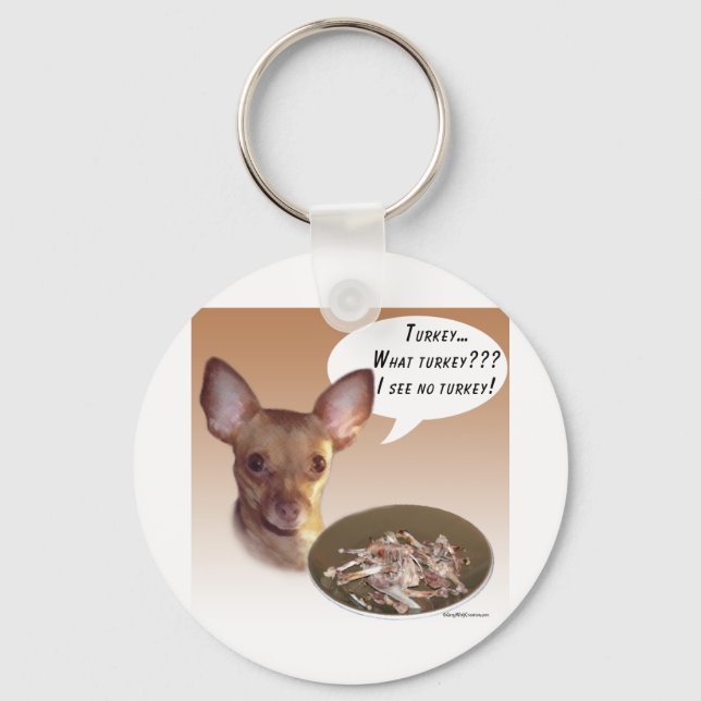 Chihuahua Turkey Keychain (Front)