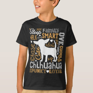 Chihuahua Typography Word Art Funny Dog Lover Gift T-Shirt