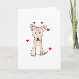 Chihuahua Valentine Ears Holiday Card