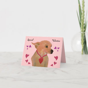 Chihuahua Valentine Hearts Card