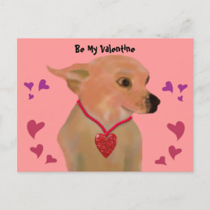 Chihuahua Valentine Hearts Holiday Postcard