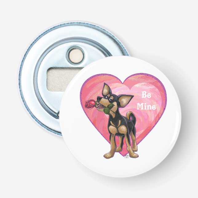 Chihuahua Valentine's Day Bottle Opener (Front)