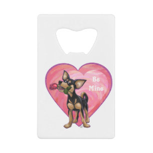Chihuahua Valentine's Day Credit Card Bottle Opener