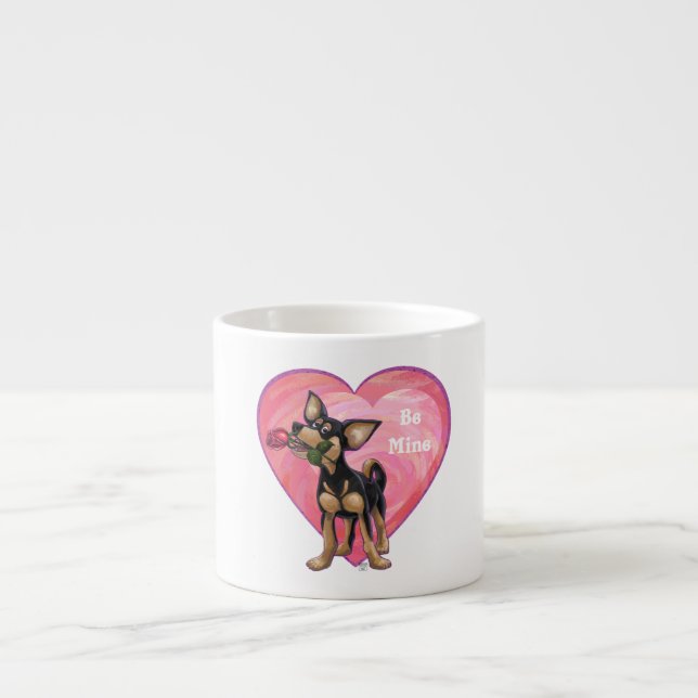 Chihuahua Valentine's Day Espresso Cup (Front)