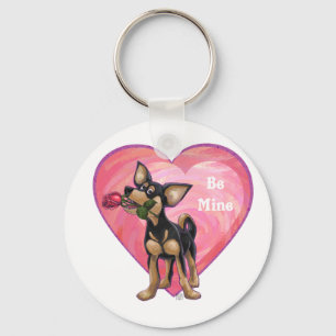 Chihuahua Valentine's Day Keychain