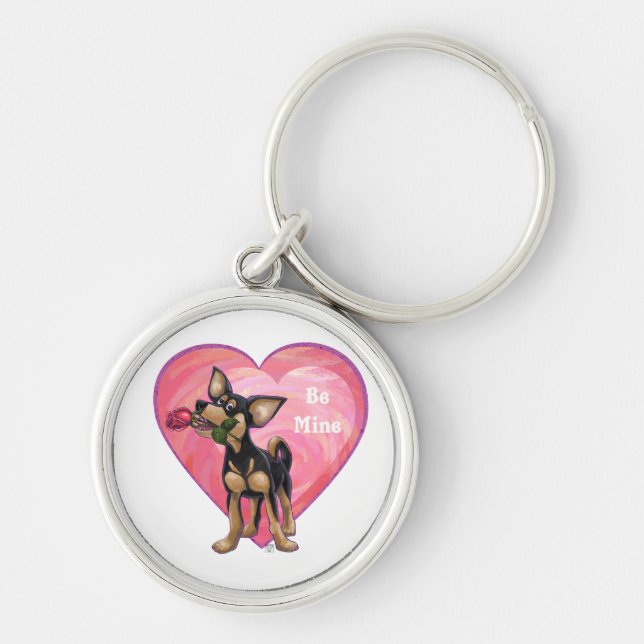 Chihuahua Valentine's Day Keychain (Front)
