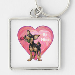 Chihuahua Valentine's Day Keychain