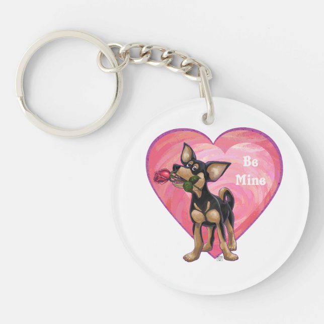 Chihuahua Valentine's Day Keychain (Front)