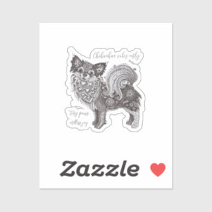 Chihuahua Vibes Vinyl Sticker