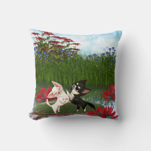 Chihuahua Water Lilly Coussin décoratif