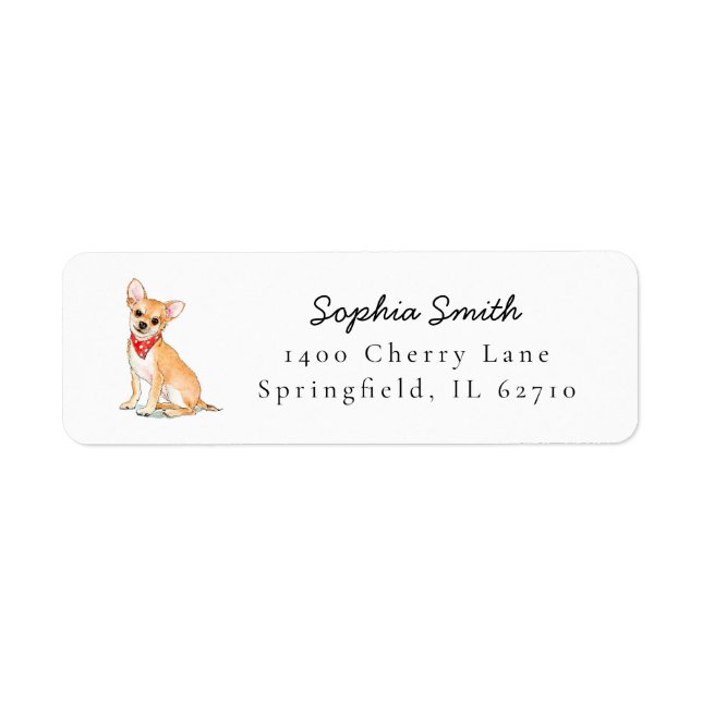 Chihuahua watercolor Dog Lovers (Front)