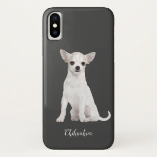Chihuahua Watercolor White Dog Case-Mate iPhone Case