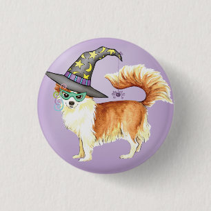 Chihuahua Witch 1 Inch Round Button