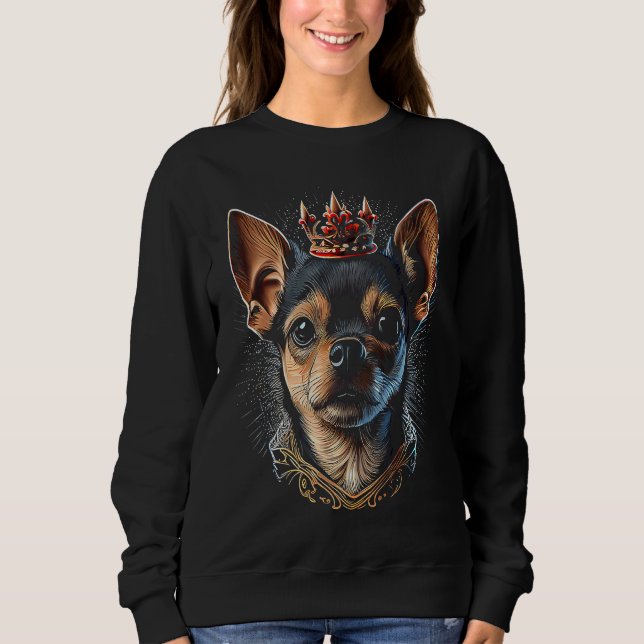 Chihuahua with crown sweatshirt (Front)