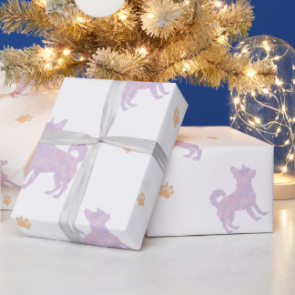 Chihuahua Wrapping Paper – Minimal Lavender Gift