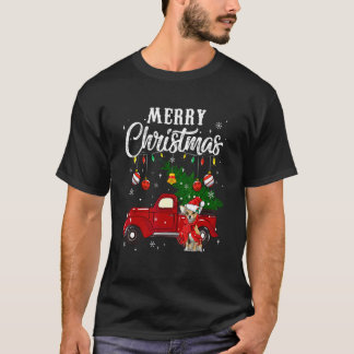Chihuahua Xmas Tree Red Truck Merry Christmas Paja T-Shirt