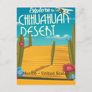 Chihuahuan Desert USA mexico travel poster Postcard