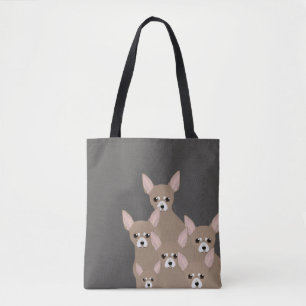 Chihuahuas Allover Tote