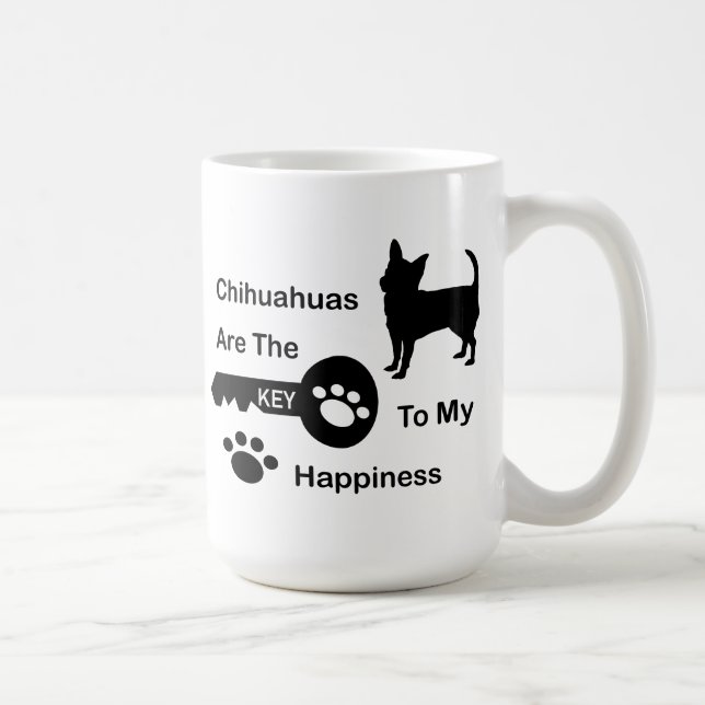 Chihuahuas Are The Key To My Happiness Coffee Mug (Right)