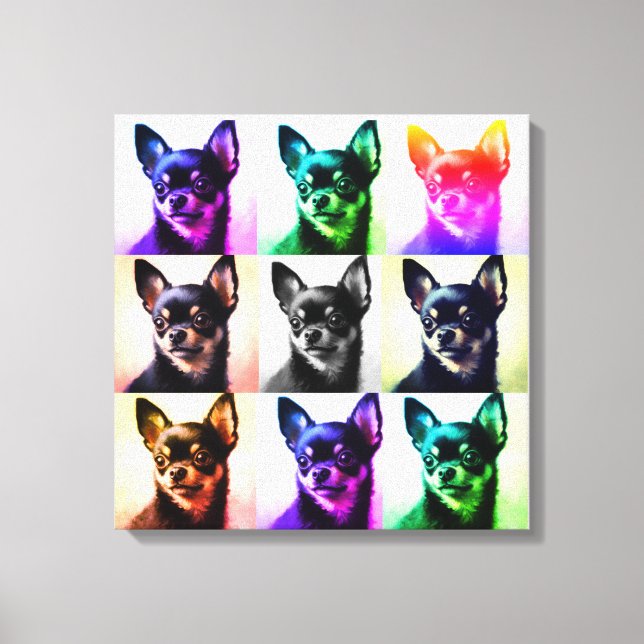 Chihuahua's Endless Love Stretched Canvas Print (Front)