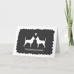 Chihuahuas Wedding Congratulations Card