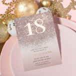 Chiic 18th Birthday Rose Gold Calligraphy<br><div class="desc">Enjoy our chic design featuring blush pink hues and intricate rose gold details. The large calligraphy text shines in real rose gold foil,  adding a touch of luxury. Customize with your own details to create a truly unique invitation that reflects your style.</div>
