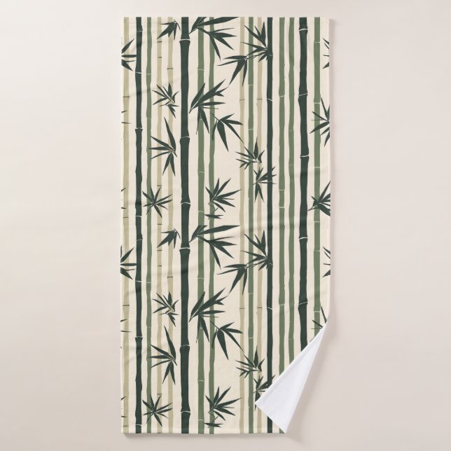 Chikurin Zen (Forêt de bambou) (Serviette de bain)