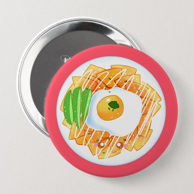 Chilaquiles Rojos 4 Inch Round Button (Front & Back)