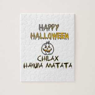 Chilax Happy Halloween Hakuna Matata Jigsaw Puzzle