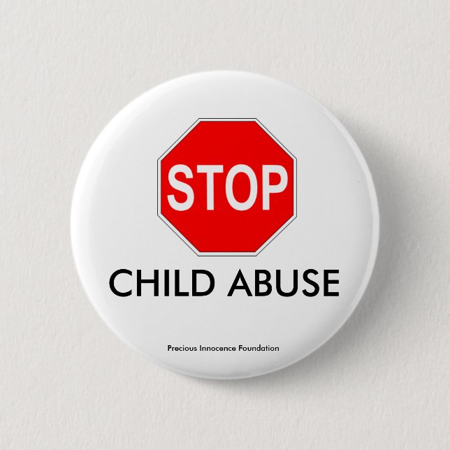 CHILD ABUSE 2 INCH ROUND BUTTON (Front)