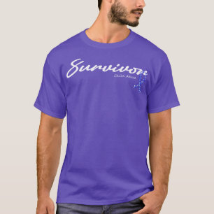 Child Abuse Awareness Survivor Glitter Ribbon Hope T-Shirt