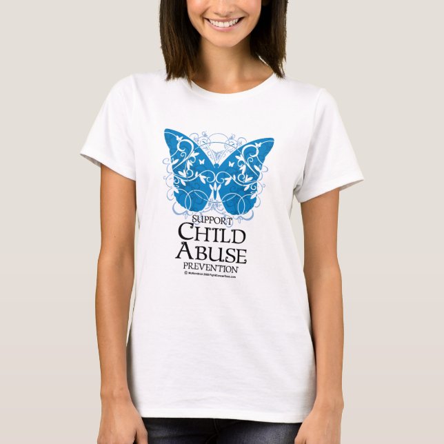 Child Abuse Butterfly T-Shirt (Front)