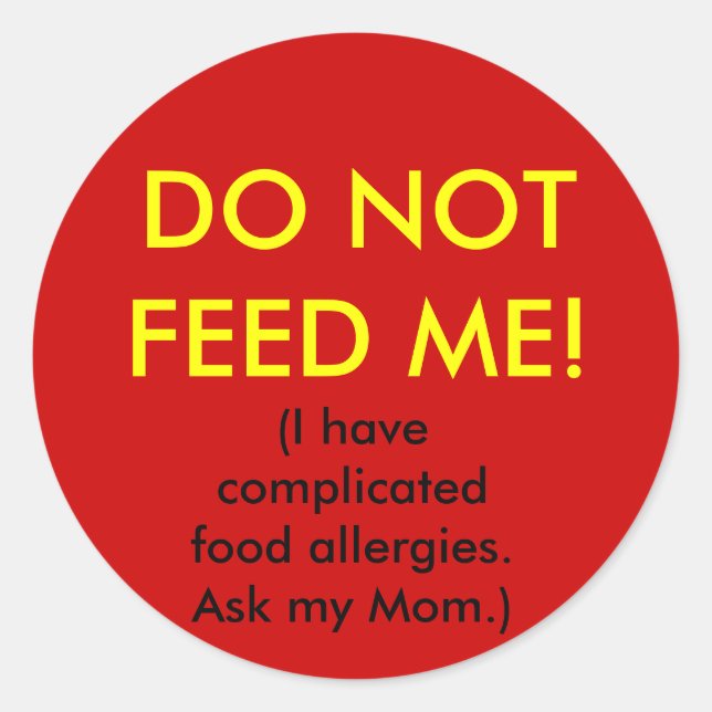 Child Allergy Safety Sticker (Front)