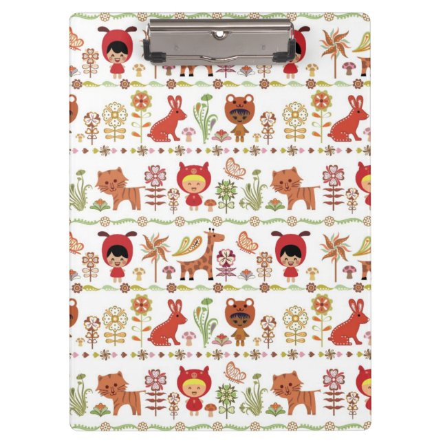 Child and Animals Pattern Clipboard (Front)