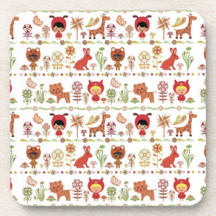 Child and Animals Pattern Coaster